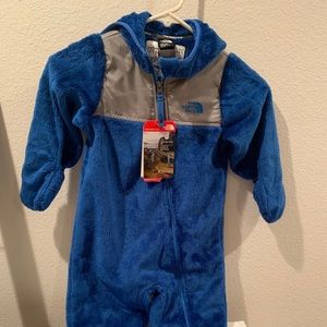 North face Fleece Bunting in blue 18-24 month